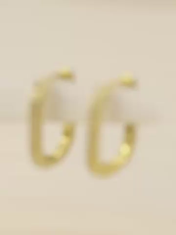 Elegante U-Form Damen Ohrringe aus 925 Silber mit Zirkon